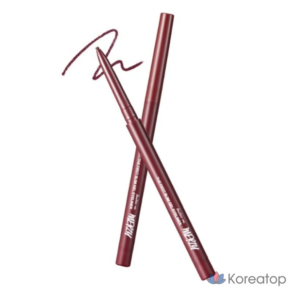 Гелевая подводка для глаз MERZY the First Slim Gel Eyeliner 0.05g, GS5 BURGUNDY BERYL Pearl Burgundy Beryl, 1 шт.