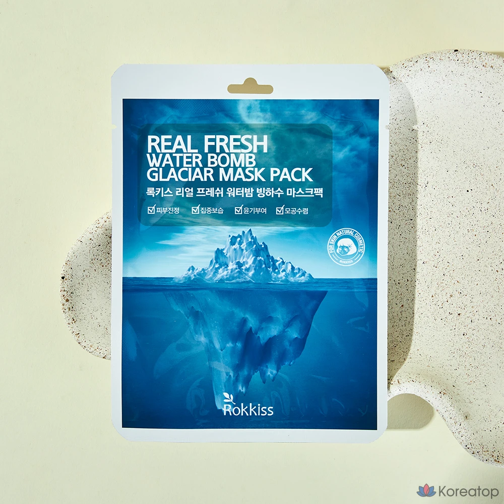 Тканевая маска для лица Rokkiss Real Fresh Water Bomb Glacier Water Mask, 250 шт., фото 2