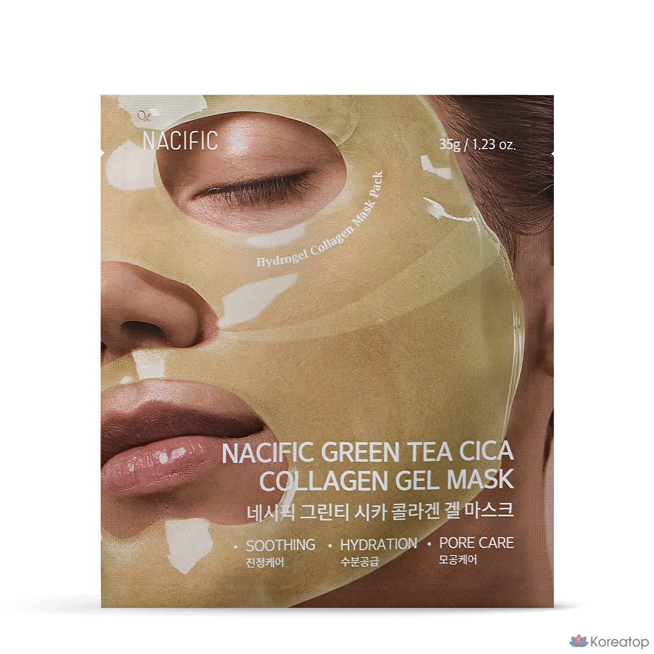 Гелевая маска NACIFIC с зеленым чаем, центеллой азиатской и коллагеном, 1 шт., 1 упаковка.