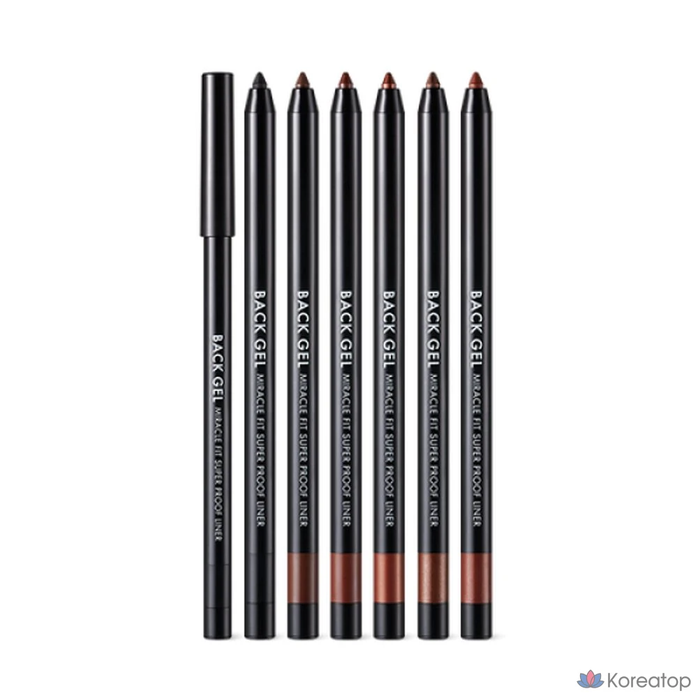 Backgel Miracle Fit Superproof Liner, водостойкий карандаш, насыщенный черный, 1 шт.