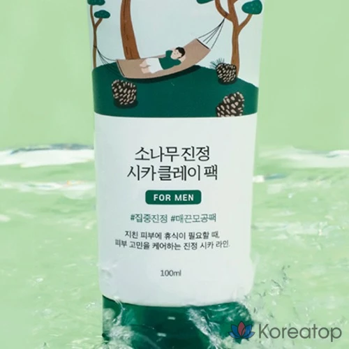 Глиняная маска Round Lab Pine Calming Cica Clay Pack, 100 мл, 1 упаковка.