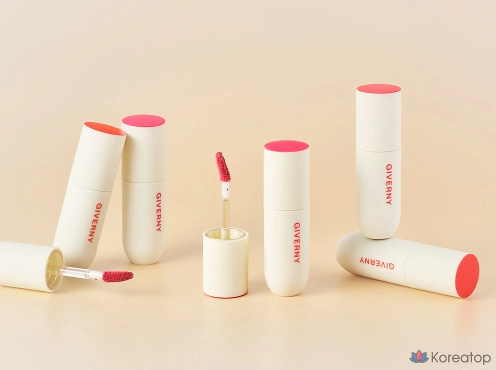 Полупрозрачный тинт для губ Giverny Fluffy Sheer Tint, 1 шт., 3,5 г, 01 Peach Mellow, фото 4