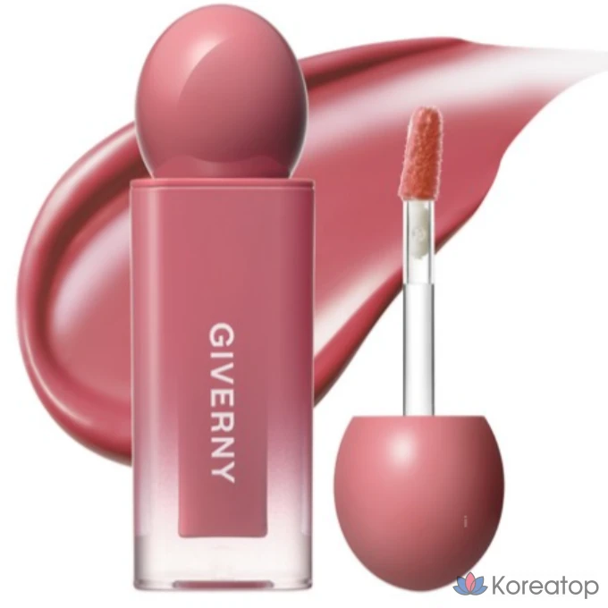 Блеск для губ Giverny Dewy Lip Glaze Tint, оттенок Muted Peach (№ 01), 4,9 г, 1 шт.