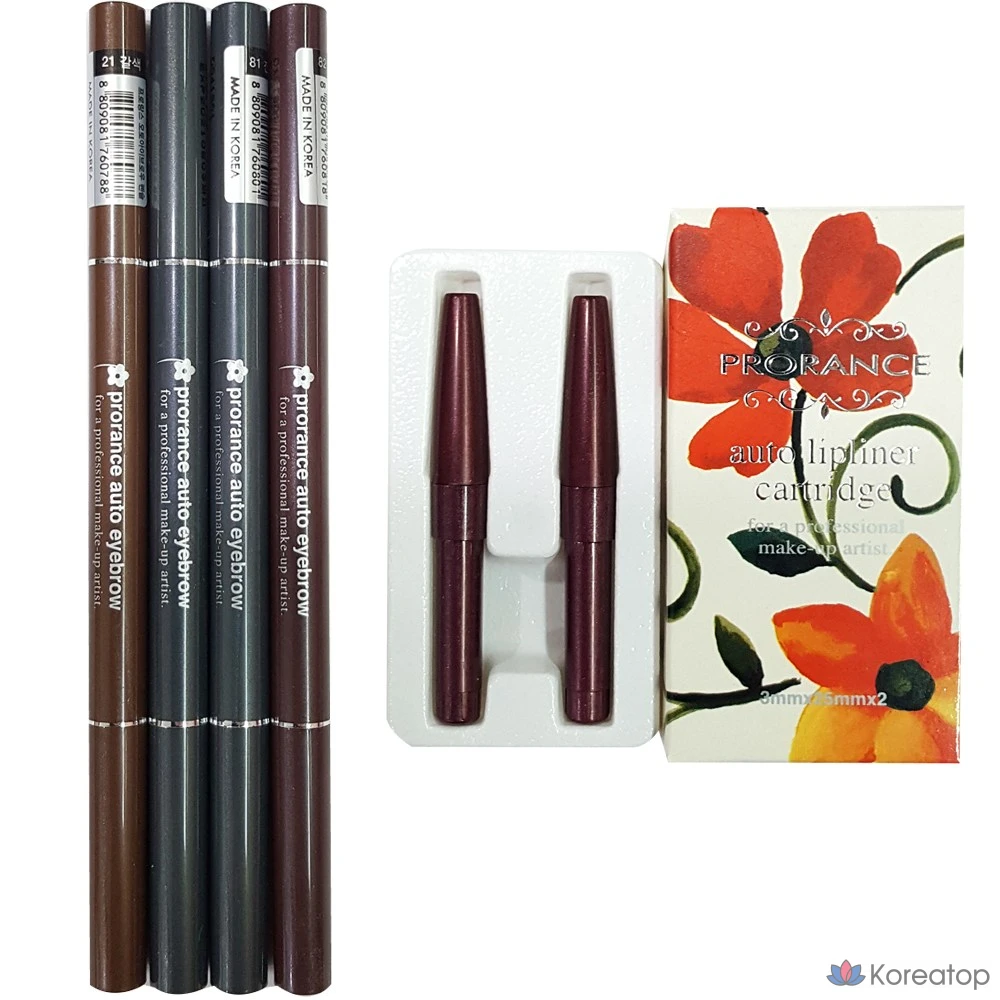 Карандаш для бровей Prorance Auto, сменный стержень № N22, темно-коричневый, 1 шт.