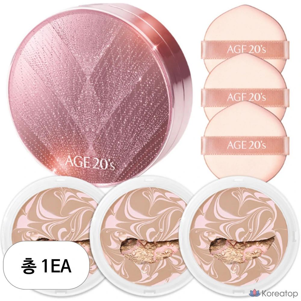 Эссенция Essence Cover Pact Case (издание Twinkle Edition) для лицевой стороны, 20 лет, + сменный блок, 3 шт., розово-бежевый (№ 21), 1 шт.