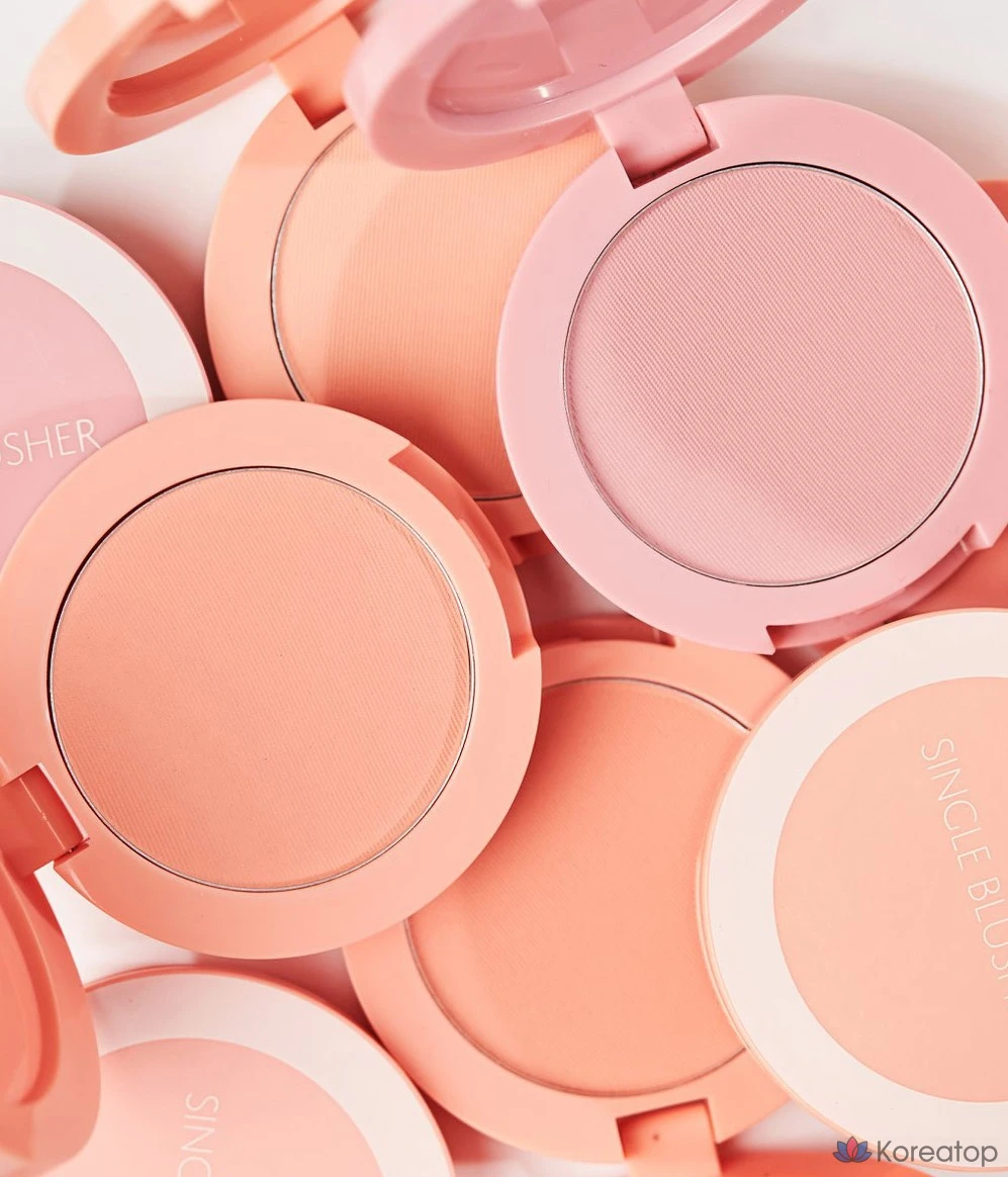 Румяна The Saem Saemmul Single Blusher 5 г, CR02 Baby Coral, 1 шт., фото 4