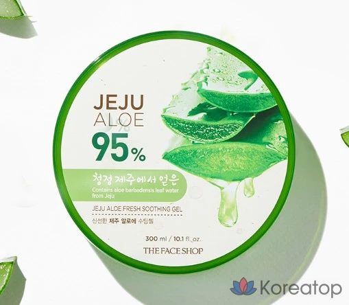Успокаивающий гель с алоэ вера The Face Shop Fresh Jeju, 300 мл, 1 шт.