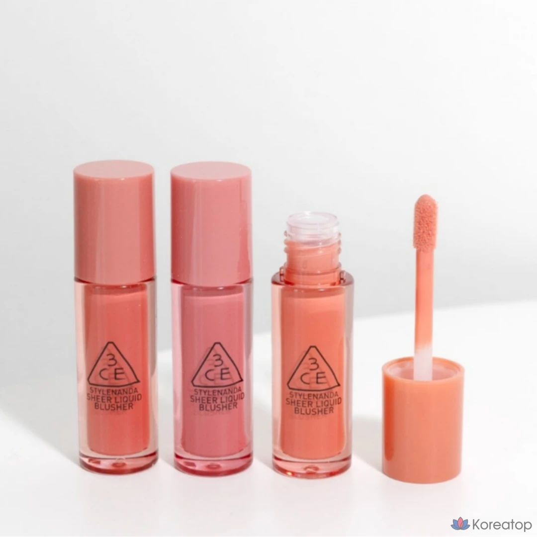 Жидкие полупрозрачные румяна 3CE, 1 шт. COZY PEACH.