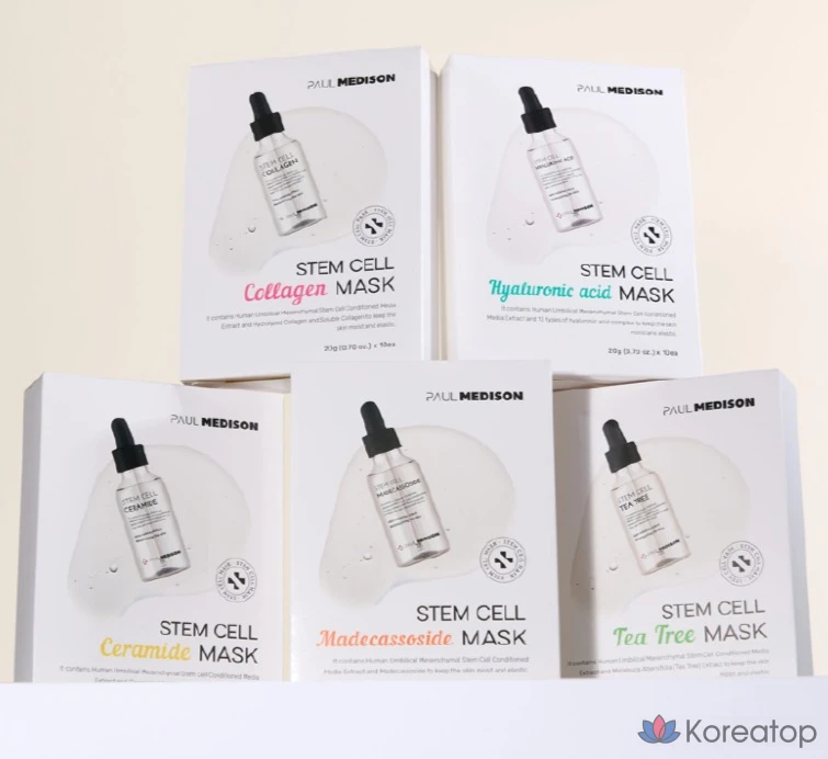 Коллагеновая маска PAUL MEDISON с использованием стволовых клеток, 50 штук, 1 упаковка., фото 4