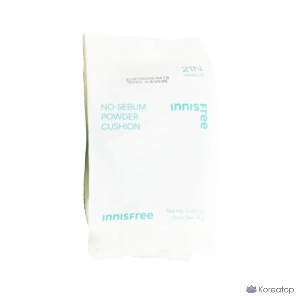 Сменный блок пудры-кушона Innisfree No-Sebum Powder Cushion, 14 г, 21N (ваниль), 1 шт.