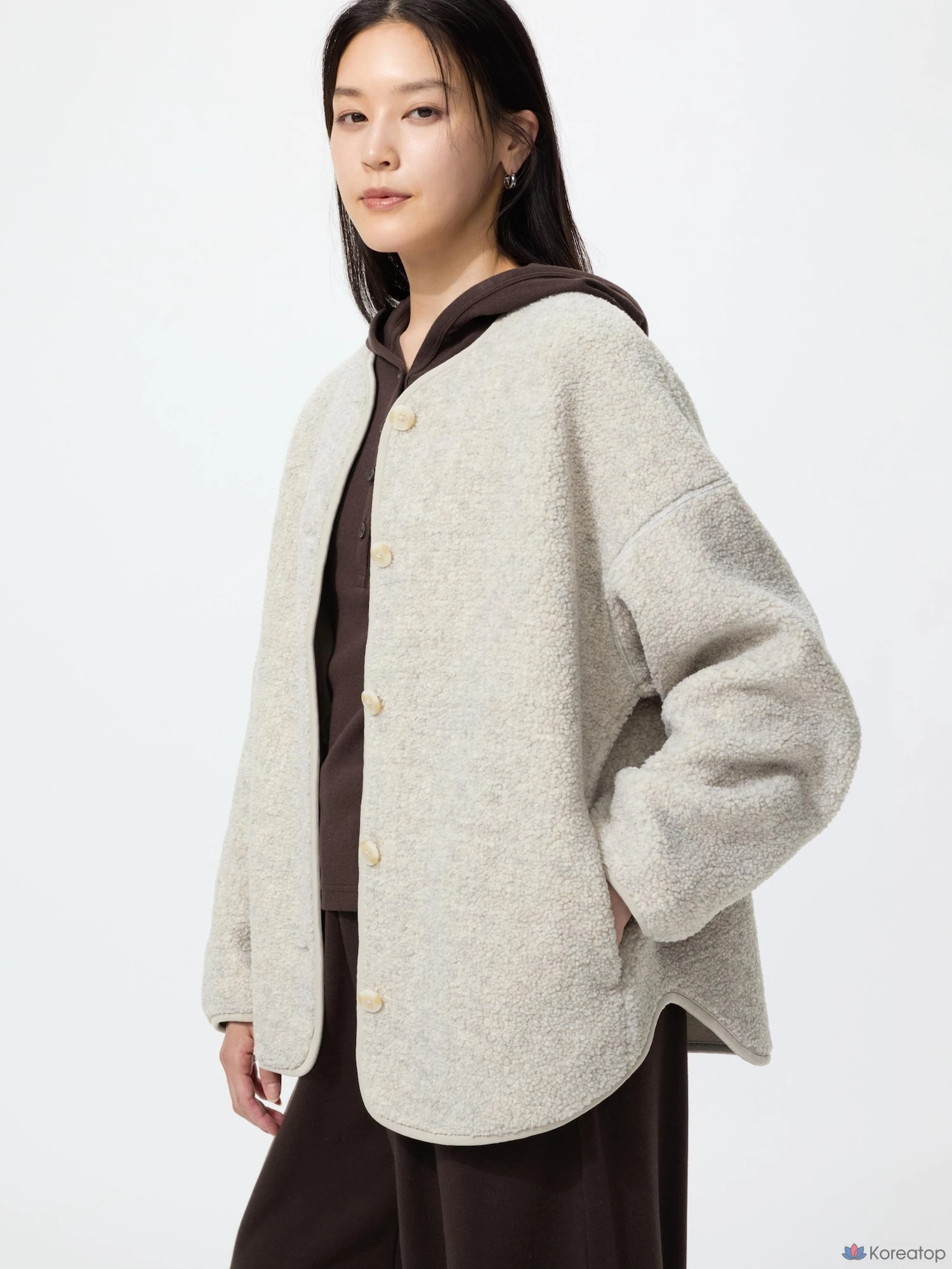Кардиган Uniqlo Boa Fleece Relaxed Cardigan