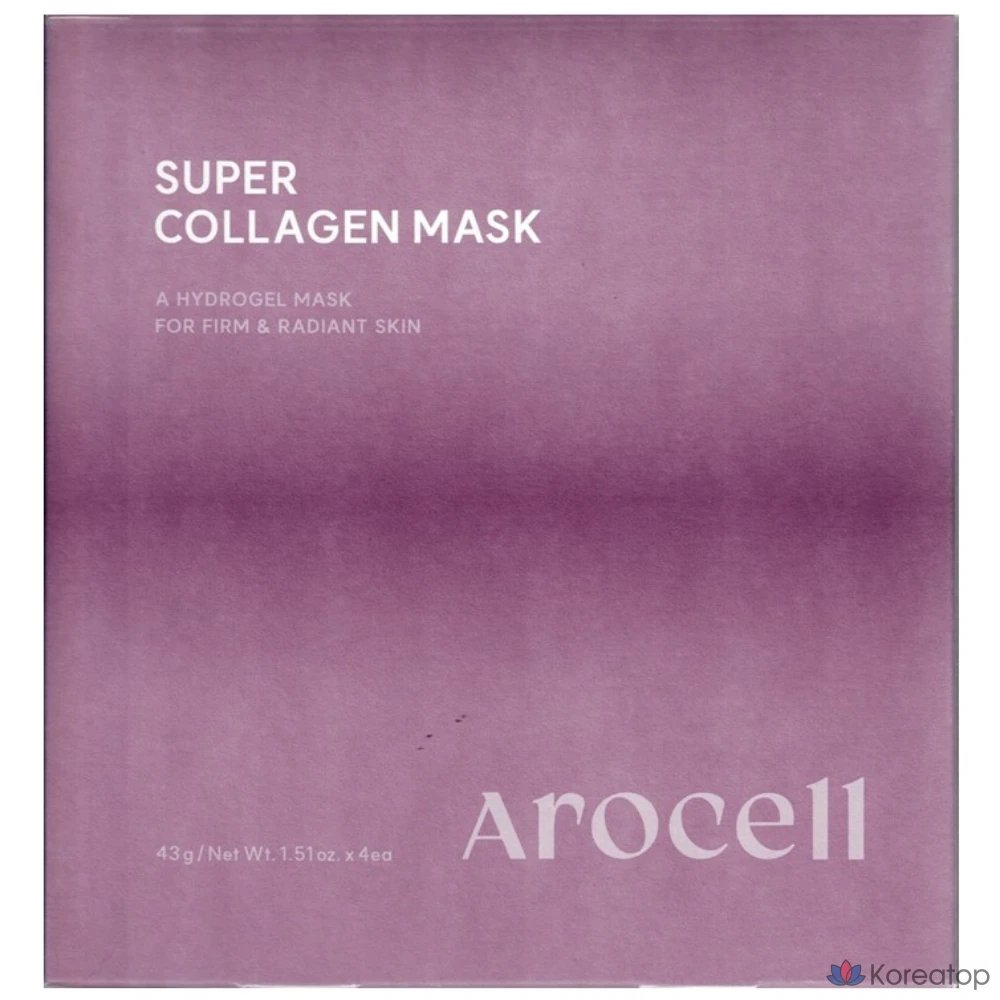 Маска Arocell Super Collagen, 4 листа в коробке, 4 штуки в упаковке, 1 шт.