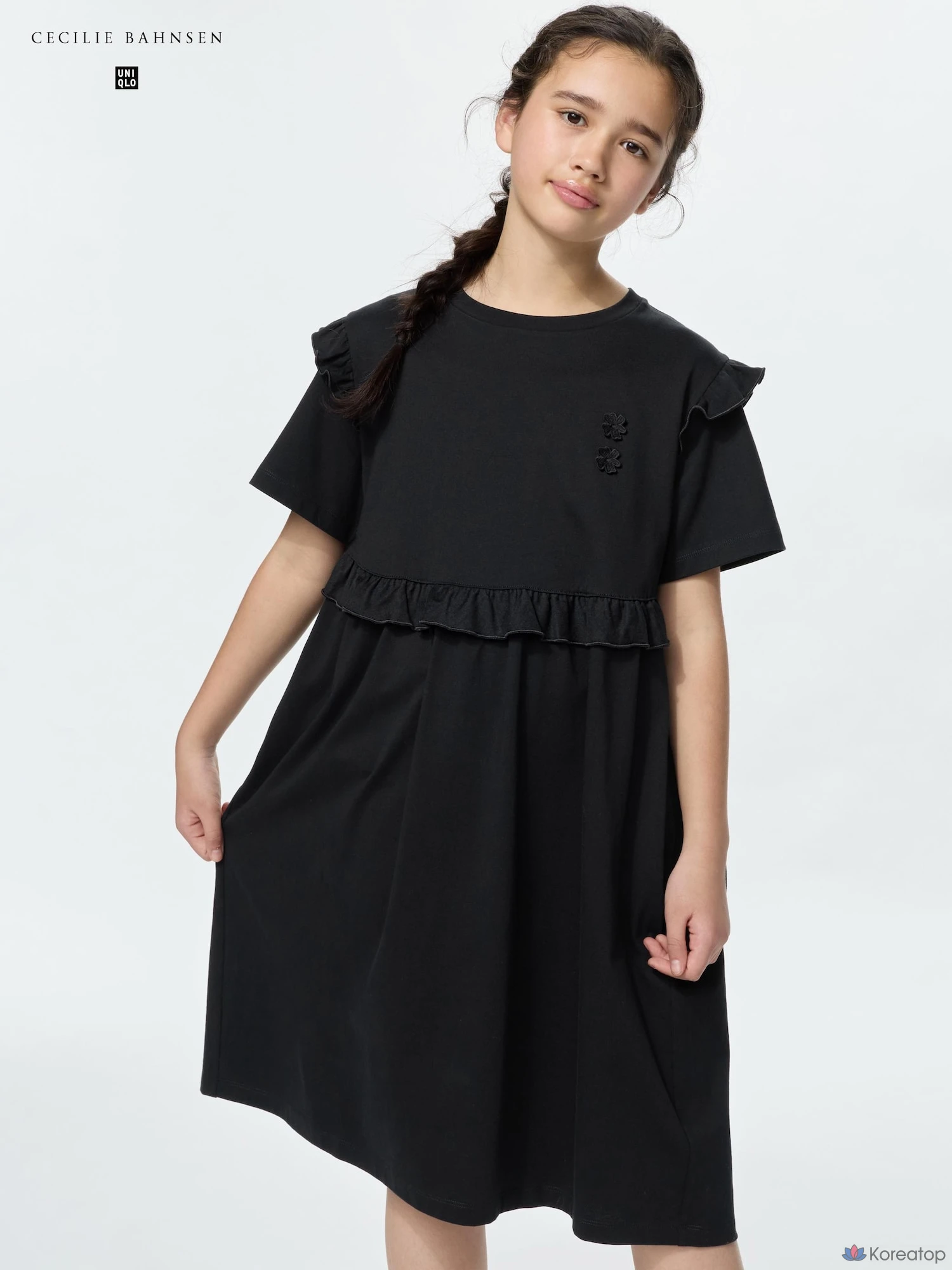 Платье для девочек Uniqlo Frill Dress Short Sleeve