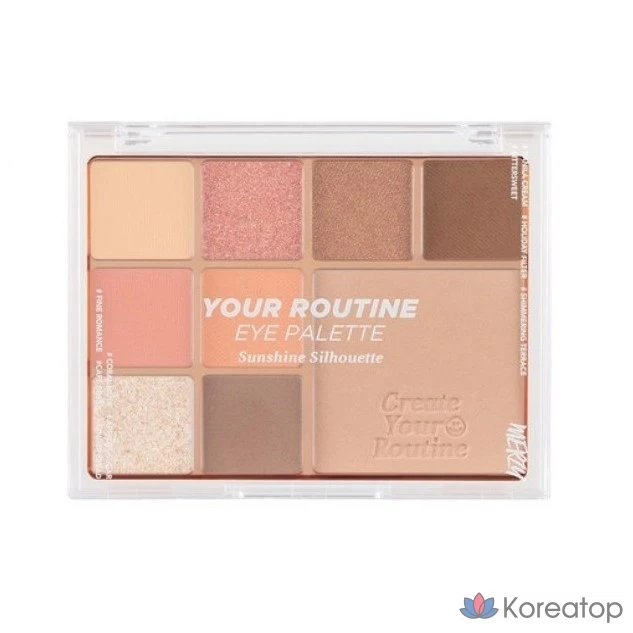 Палетка теней для век MERZY Your Routine, оттенок 01 SUNSHINE SILHOUETTE, 1 шт.