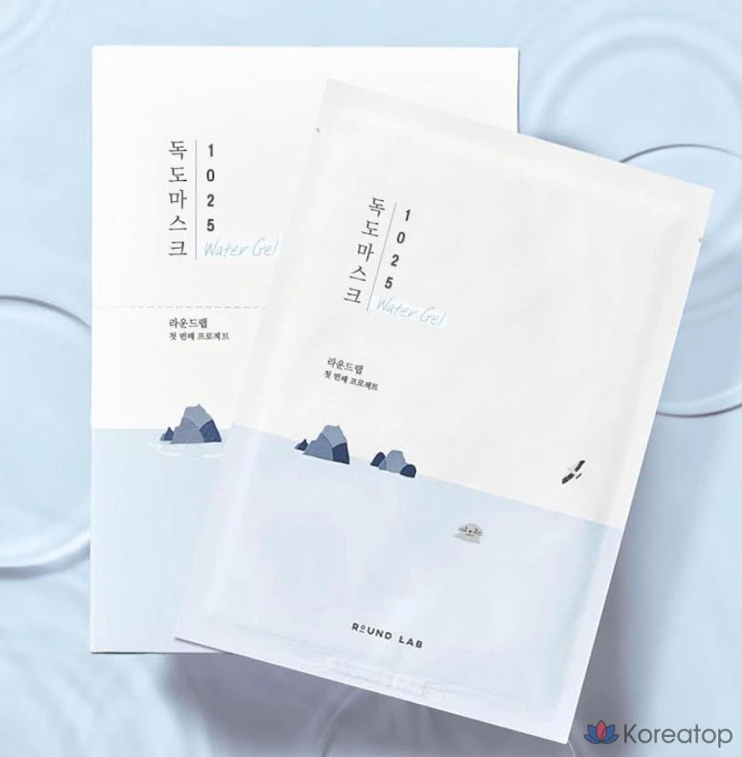 Увлажняющая гелевая маска Round Lab 1025 Dokdo, 30 мл, 1 упаковка, 10 штук.