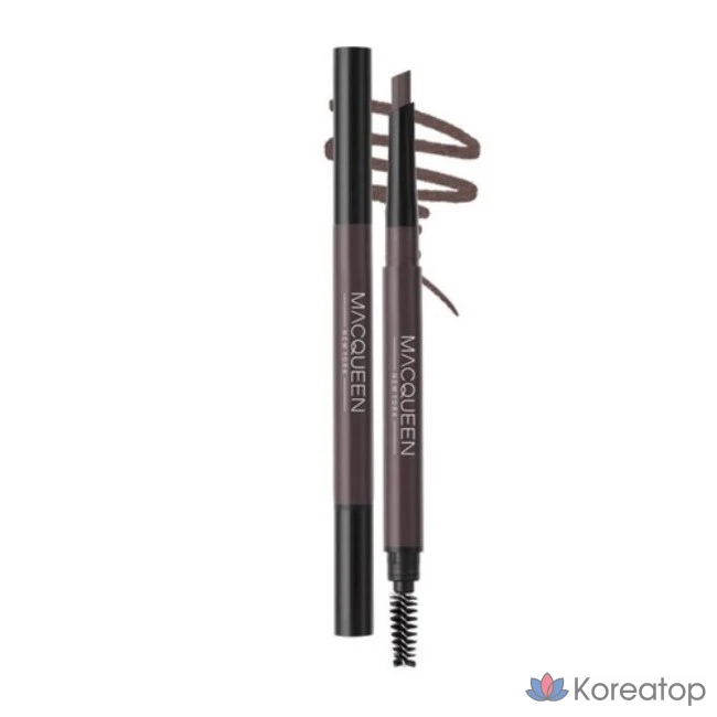 Карандаш для бровей Mqny New York My Strong Auto Eyebrow Pencil Hard Powder 0.35 г, натуральный коричневый, 1 шт.