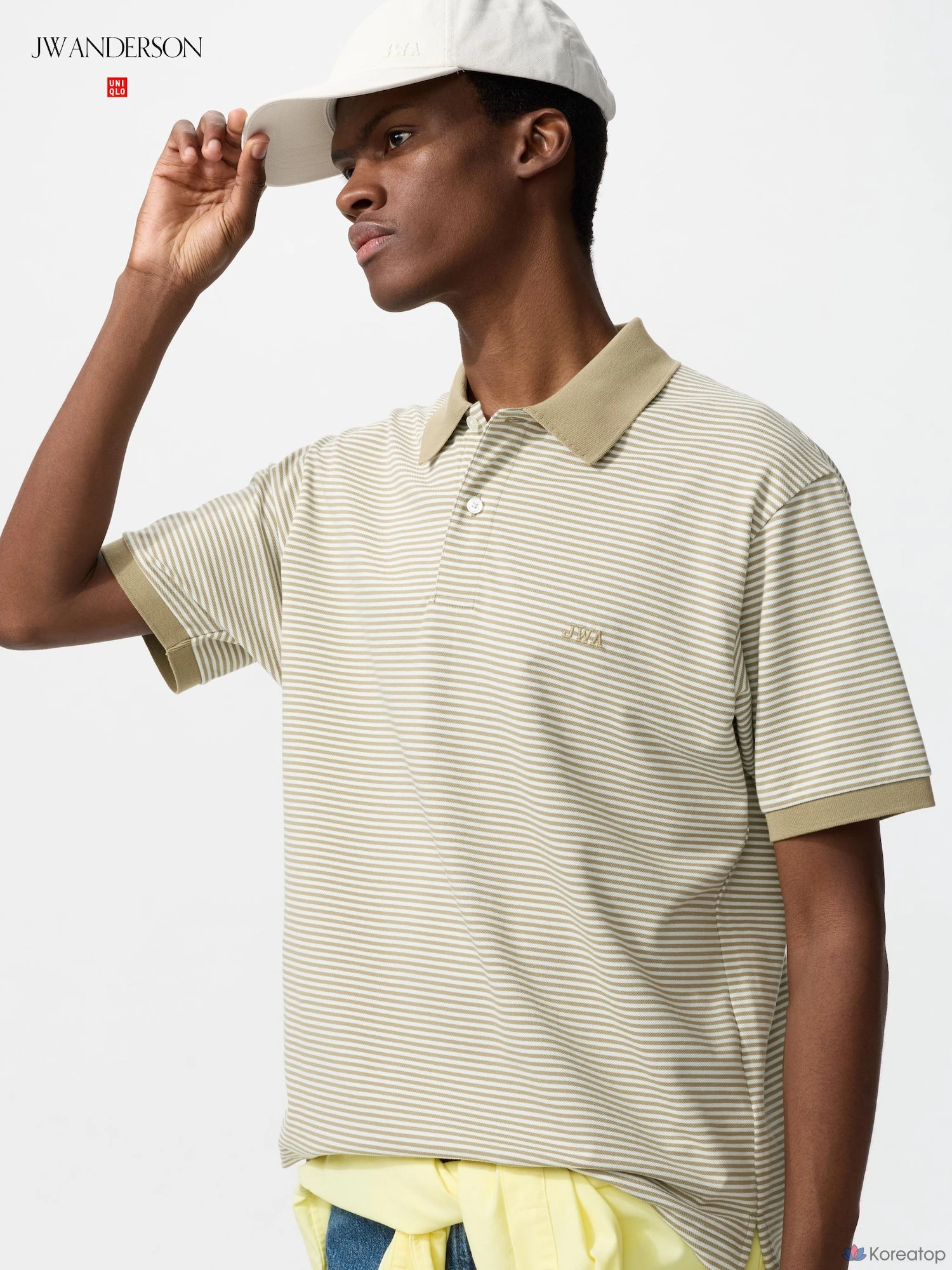 Поло Uniqlo Dry Pique Striped Polo Shirt (Narrow)
