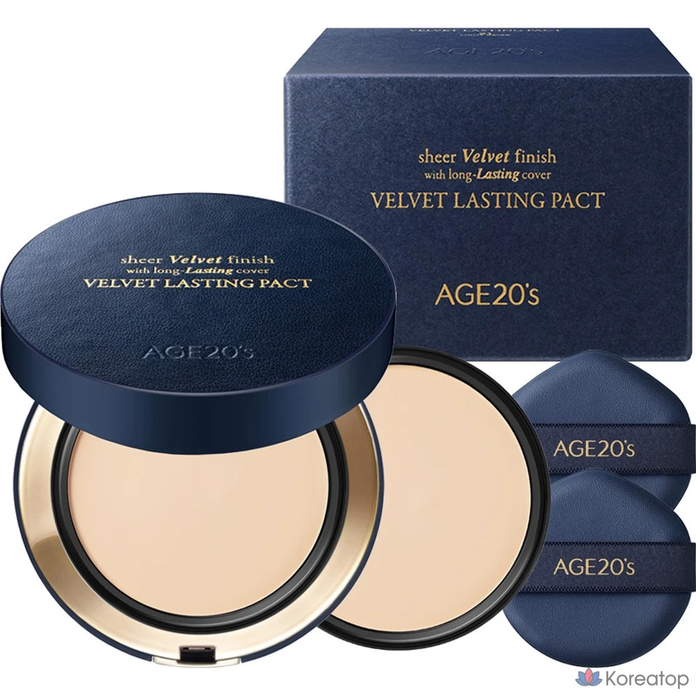 Age 20's Velvet Lasting Pact 14g + сменный блок 14g, 1 шт.