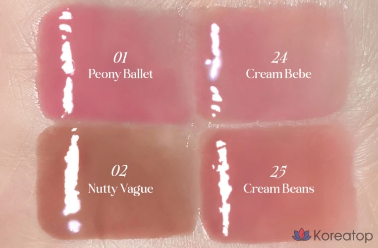 Блеск для губ ROM&ND Glasting Color Gloss, оттенок 24 Cream Bebe, 1 шт., фото 6