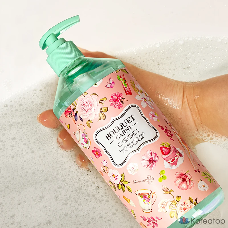 Парфюмированный гель для душа Bouquet Garni Body Odor Care с ароматом белого мускуса, 750 мл, 1 шт.