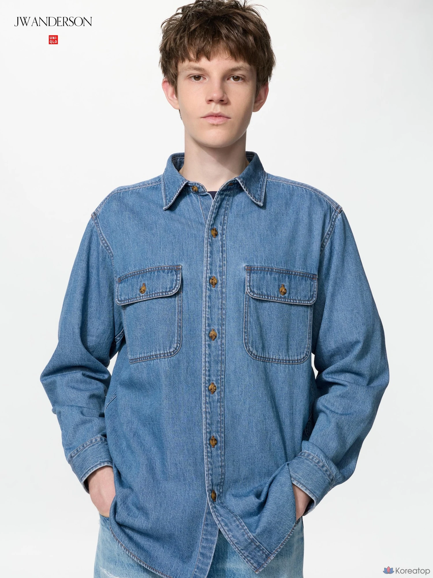 Джинсовая рубашка Uniqlo