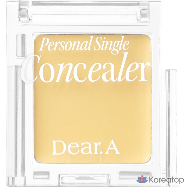 Dear.A Personal Single Concealer (Duo Set) Dear.A Concealer Concealer Palette Skin Tone Coverage Adhesion, 1 ea, No. 10 Creamy Yellow