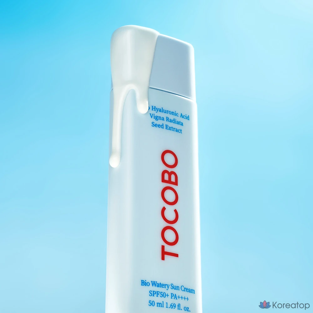 Набор из 2 успокаивающих солнцезащитных средств Tokobo Bio Watery Sunscreen 50 мл и Cica Calming Sun Serum 10 мл, SPF50+ PA++++., фото 4