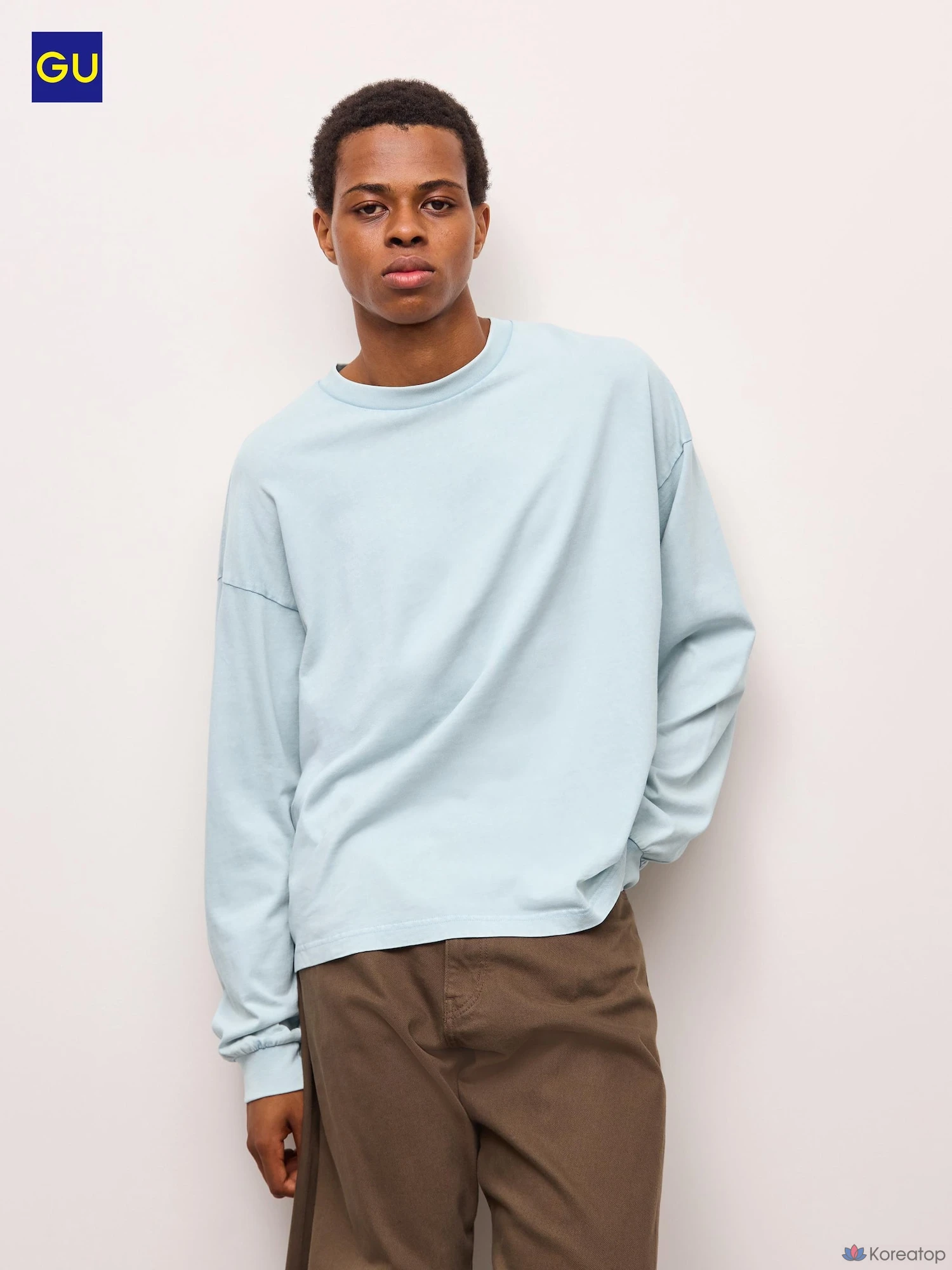 Футболка Uniqlo Washed Cotton Boxy T-Shirt Long Sleeve