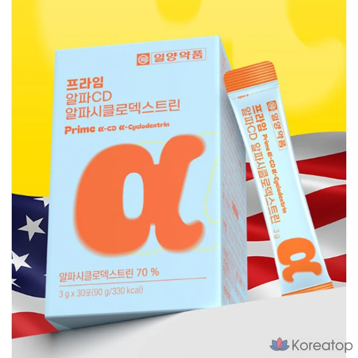 Alpha CD, растворимая пищевая клетчатка Prime Alpha CD Alpha Cyclodextrin, 1 порция, 60 комплектов