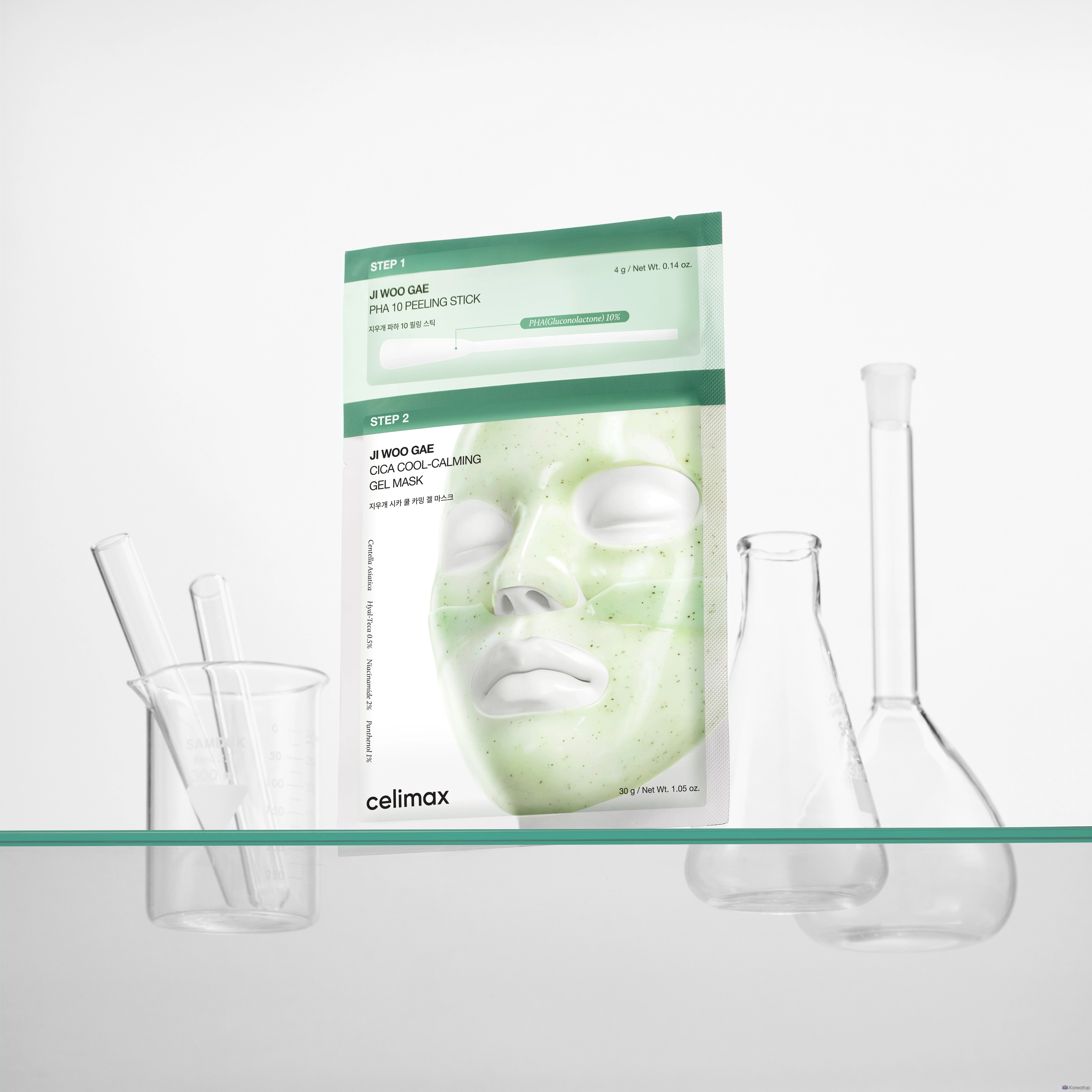 Пилинг-маска Celimax Eraser Cica PHA Peel Two-Step Gel Mask, 4 шт.