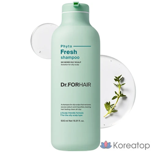 Шампунь Dr. For Hair для глубокого очищения жирной кожи головы Phyto Fresh, 500 мл, 1 шт., фото 2