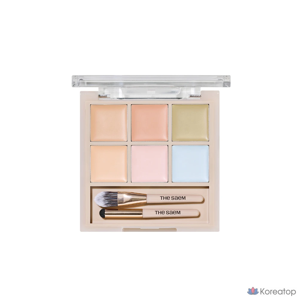 Палетка консилеров The Saem Cover Perfection, 6 г, 1 шт., 02 Cover & Light, фото 2