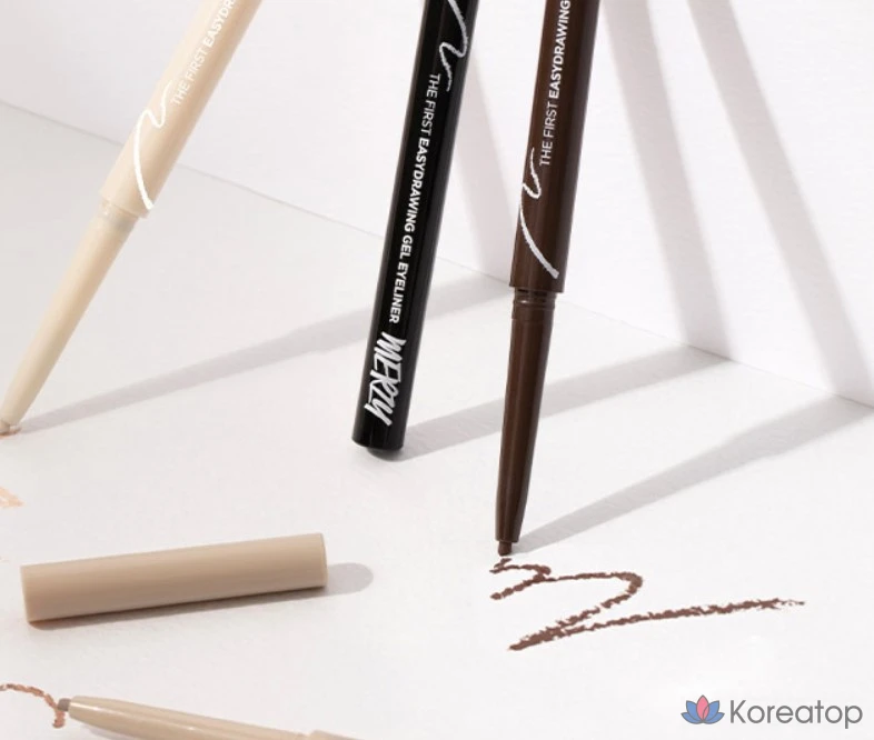 Гелевая подводка для глаз MERZY the First Easy Drawing Gel Eyeliner, 0.14g, EG3, бордовый, 1 шт., фото 4