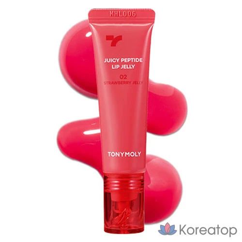 Губная помада Tony Moly Juicy Peptide Lip Jelly, оттенок 02 «Клубничный», 10 г, 1 шт.