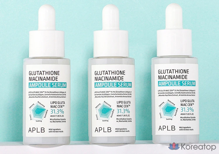Ампульная сыворотка APLB Glutathione Niacinamide Ampoule Serum, 40 мл, 1 шт.