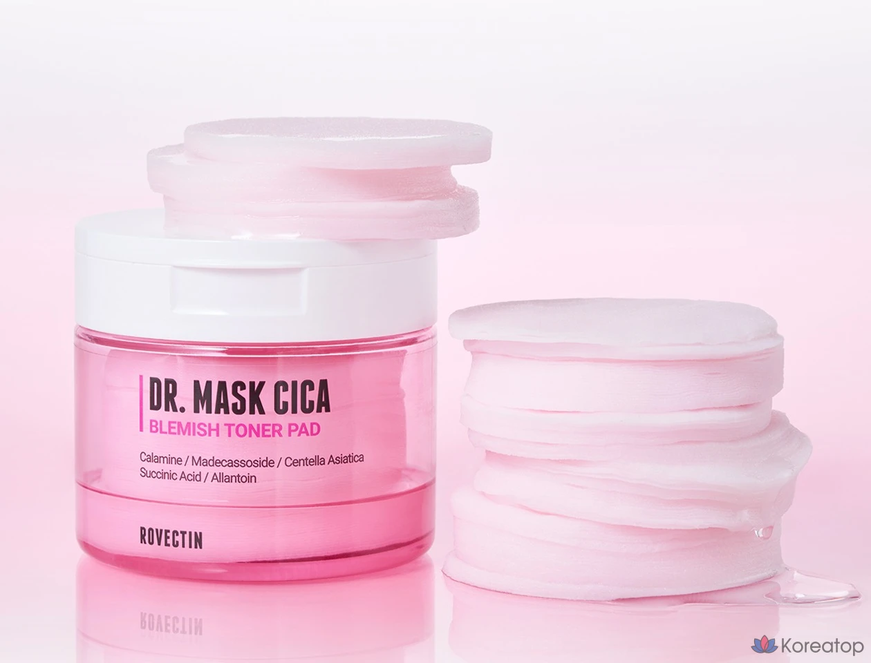 Тонизирующие подушечки для лица Rovectin Doctor Mask Cica, 70 листов, 4 упаковки, фото 4