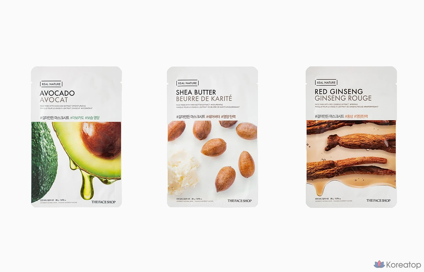 Тканевые маски для лица The Face Shop с авокадо, 10 штук в упаковке, 2 упаковки., фото 4