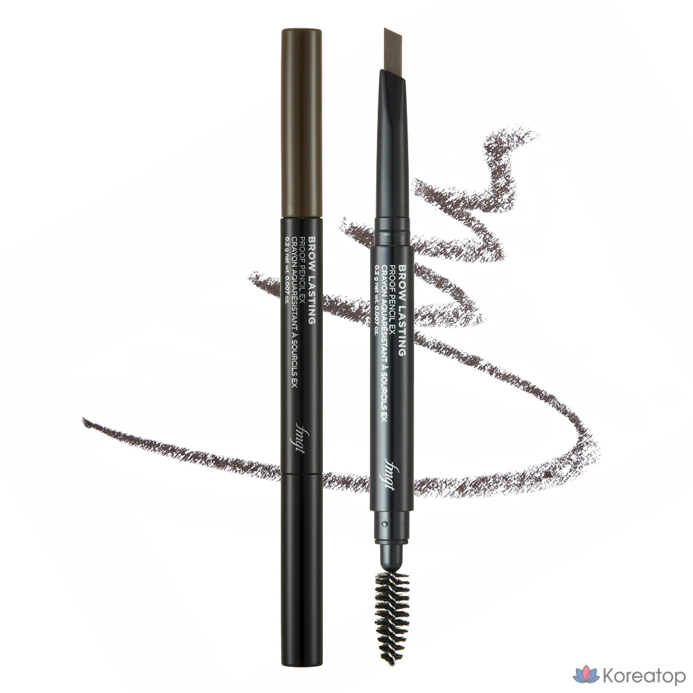 Карандаш для бровей The Face Shop Brow Lasting Proof Eyebrow Pencil EX, 0.2g, 04 серо-коричневый, 1 шт.