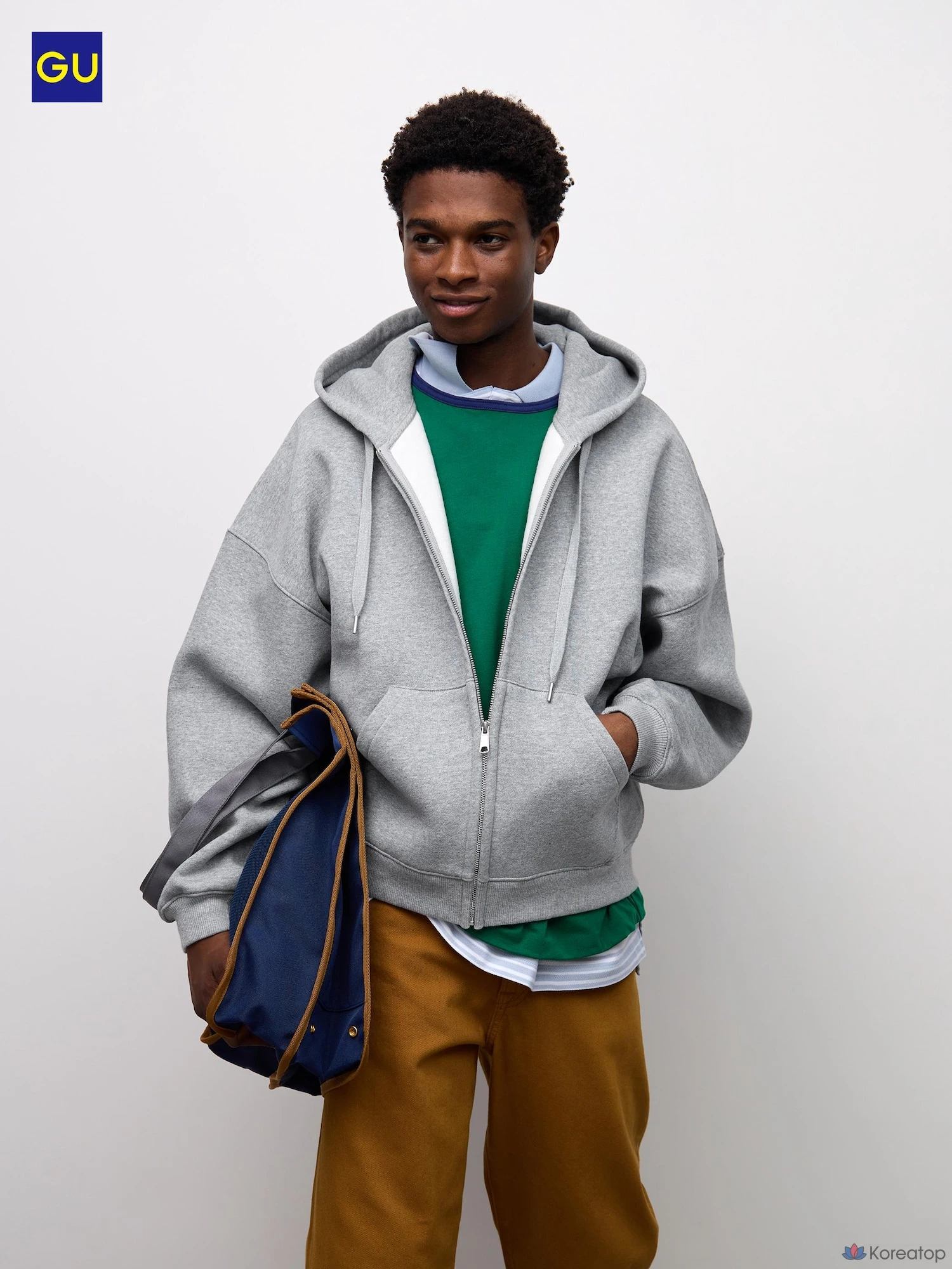 Худи на молнии Uniqlo Heavyweight Sweat Cocoon Full Zip Hoodie