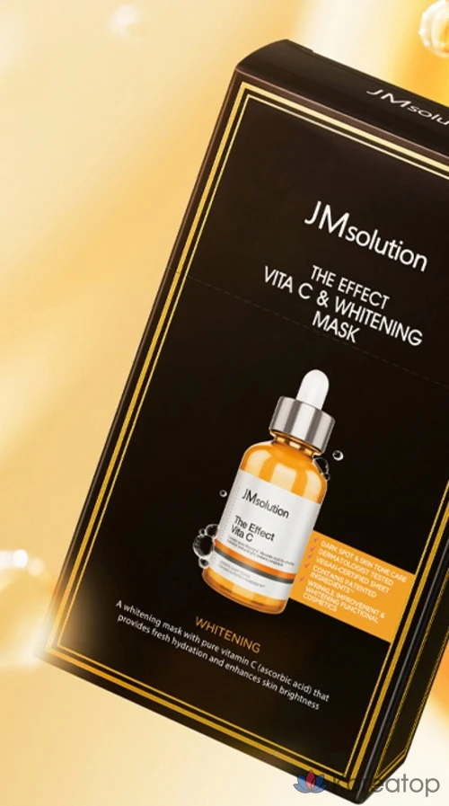 Набор из 2 масок для лица JM Solution The Effect Vita C & Whitening Mask Pack, 10 штук, фото 4