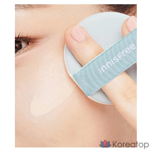Сменный блок пудры-кушона Innisfree New No-Sebum Powder Cushion Refill SPF35 PA++ 14 г, 21N Vanilla, 1 шт., фото 6