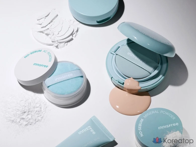 Сменный блок пудры-кушона Innisfree New No-Sebum Powder Cushion Refill SPF35 PA++ 14 г, 21N Vanilla, 1 шт., фото 8