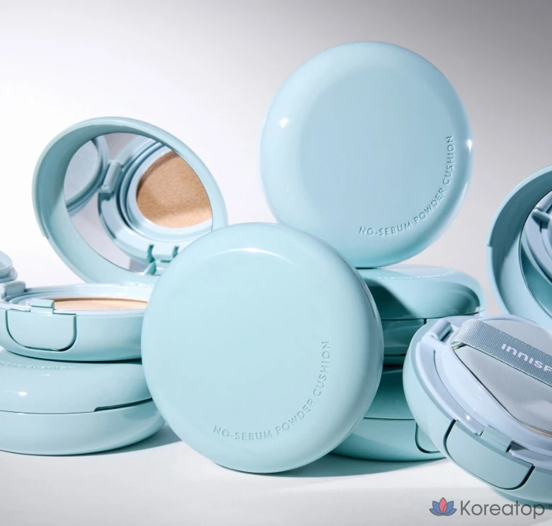 Сменный блок пудры-кушона Innisfree New No-Sebum Powder Cushion Refill SPF35 PA++ 14 г, 21N Vanilla, 1 шт., фото 9