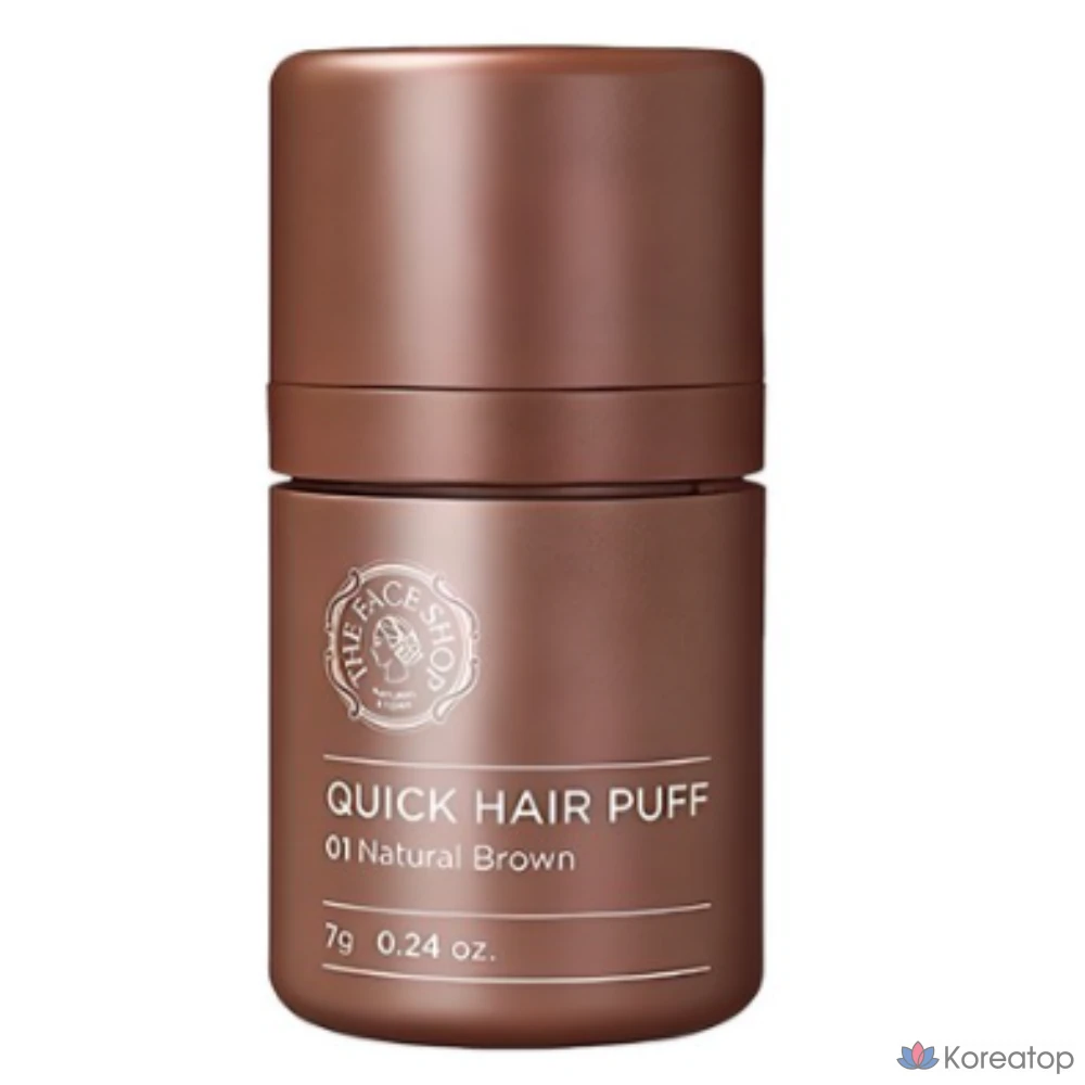 Тени для век The Face Shop Quick Hair Puff Shadow, 7 г, 01, натуральный коричневый, 1 шт.