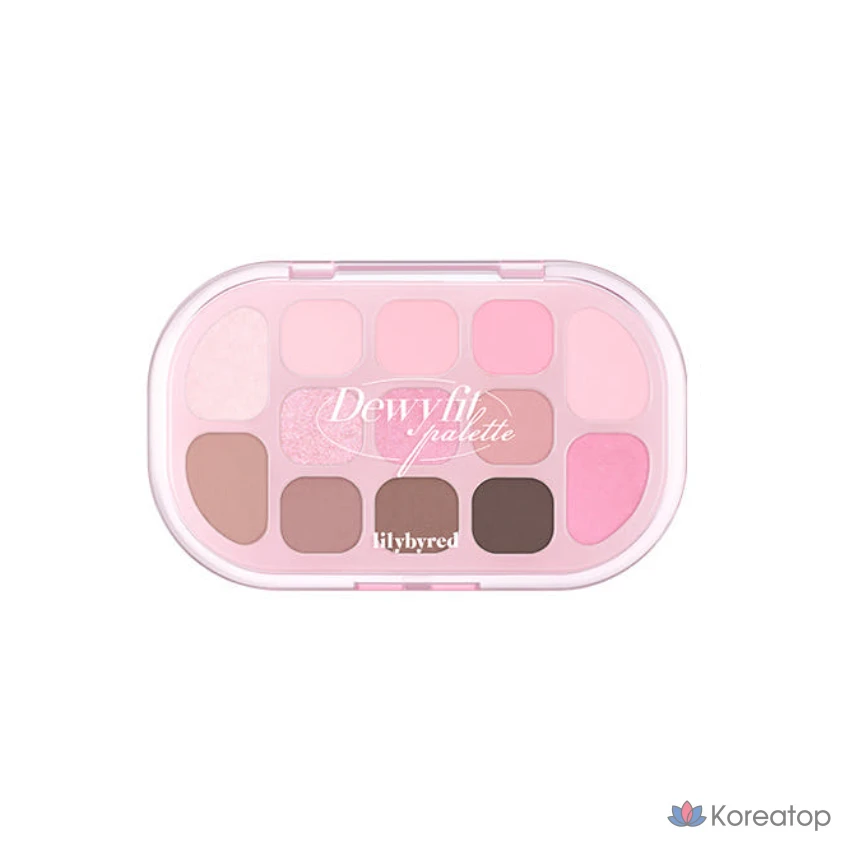 Палетка теней Lilybyred Dewyfit, оттенок 02 Pink Milk Tea, 1 шт.