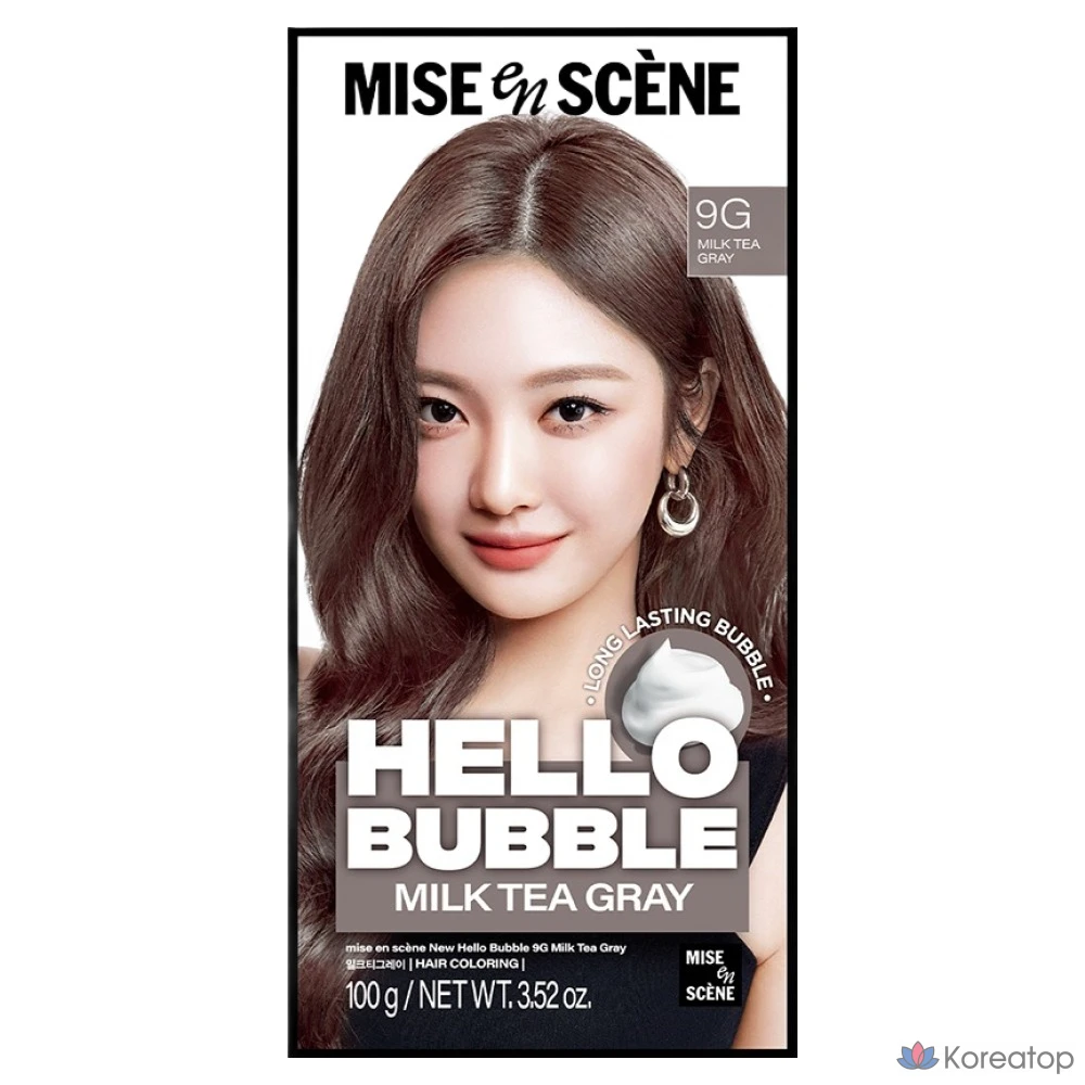 Краска для волос Mise en Scene Hello Bubble, 9 г, цвет "Молочный чай", 1 шт.