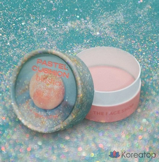 Румяна-кушон The Face Shop ACID Pastel, 5 г, оттенок Glittery Peach, 1 шт., фото 2