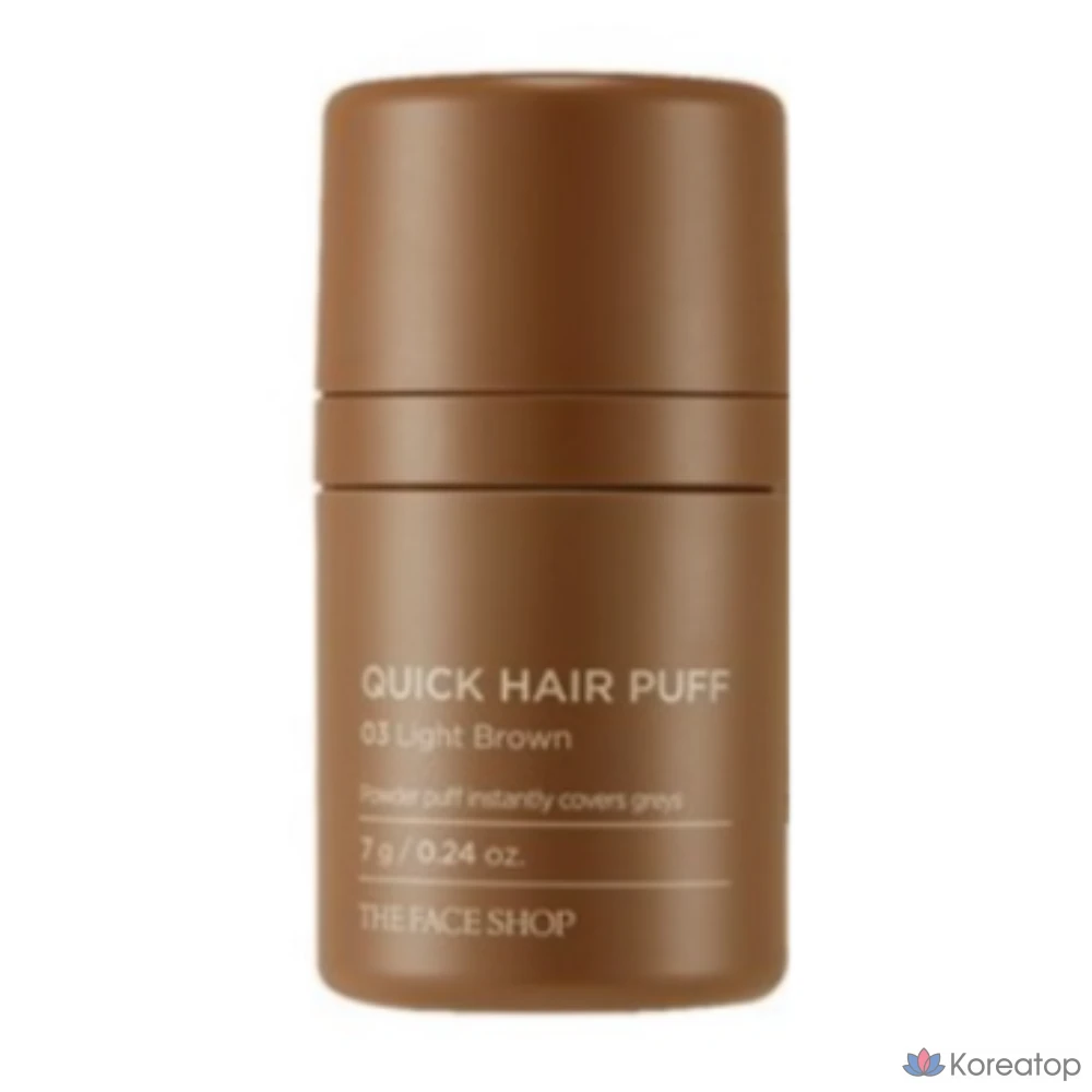 Тени для век The Face Shop Quick Hair Puff Shadow, 7 г, 03, светло-коричневые, 1 шт.