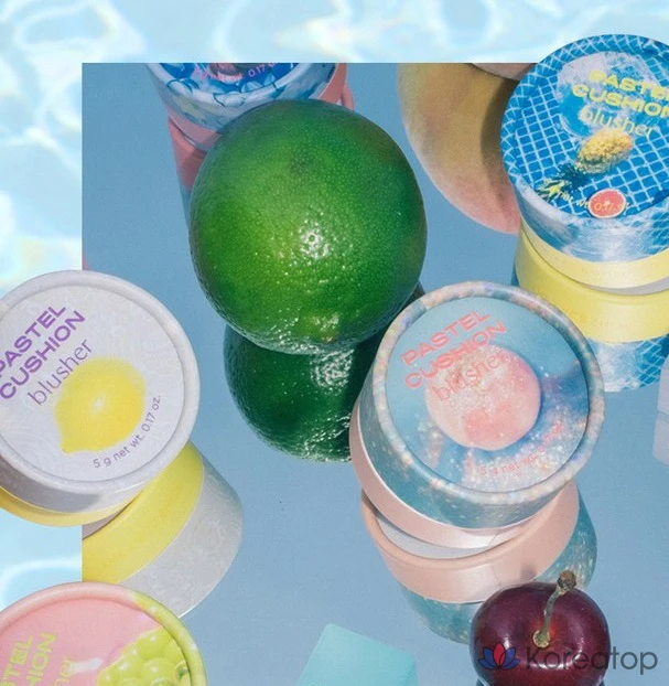 Румяна-кушон The Face Shop ACID Pastel, 5 г, оттенок Glittery Peach, 1 шт., фото 4