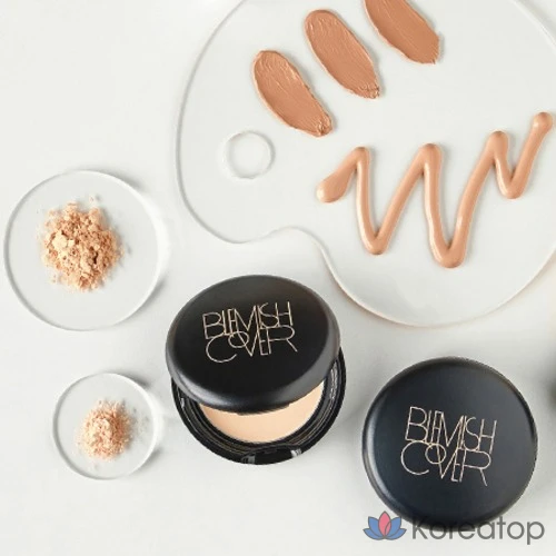 Тональный крем HANSKIN Blemish Cover Blur Pact, 9 г, яркий, 1 шт., фото 8